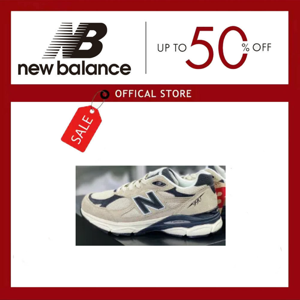 New Balance 990 v3 JJJJound สีเทาสีดําสีขาวรองเท้าวิ่งลําลองสําหรับผู้ชายผู้หญิงรองเท้าผ้าใบ M990J3