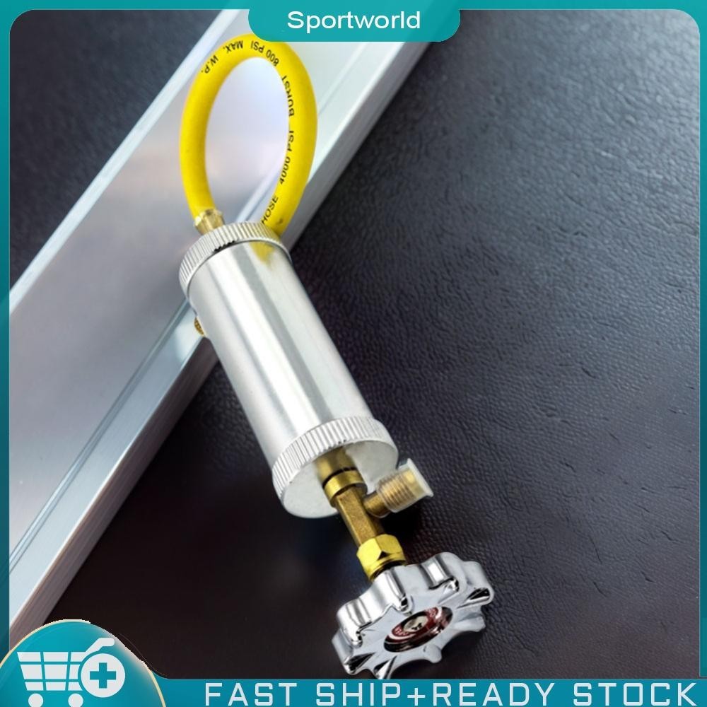 ❀Sportworldin Stock หัวฉีดย้อมน้ํามันอัตโนมัติ R12R R134A 1/4 นิ้ว Sae หัวฉีดน้ํามันเชื้อเพลิงเหลว 2Oz Liquid Coolant Filler Tube เครื่องปรับอากาศบรรจุหลอด - รูปที่ 6