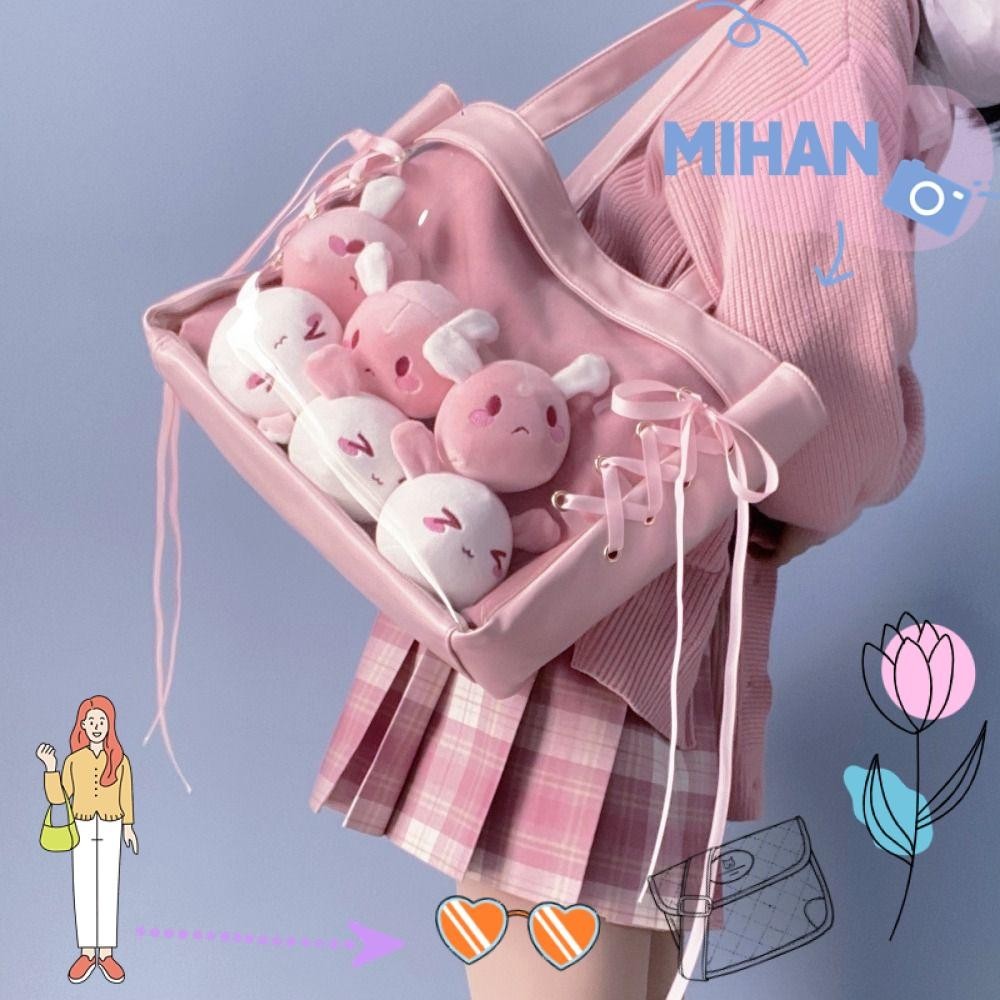 กระเป๋าสะพาย MH, กระเป๋าถือใสผ้าแคนวาสฮาราจูกุ, กระเป๋าเดินทาง Messenger ความจุขนาดใหญ่แบบใช้ซ้ําได้