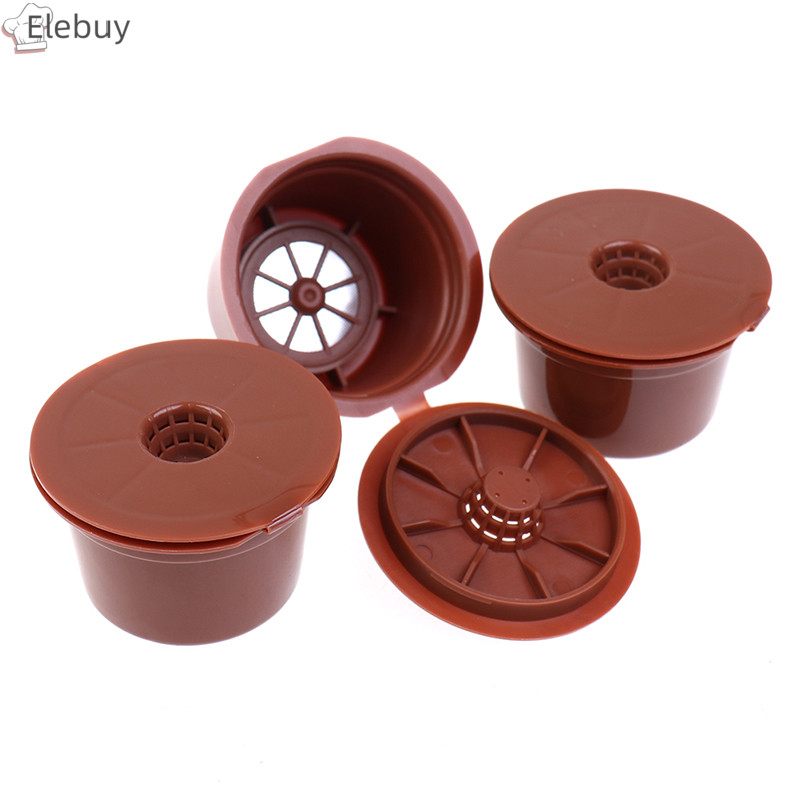 Elebuy 3PCS แคปซูลกาแฟแบบใช้ซ้ําได้สําหรับฝักกาแฟรีฟิล Caffitaly ใหม่