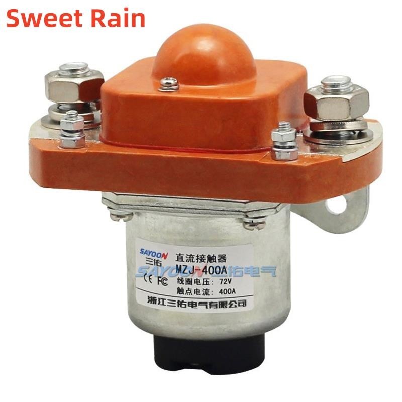 ② Sayoon SZJ-400A DC คอนแทค MZJ-400A รีเลย์ไฟฟ้า12V 24V 36V 48V 60V 72V 120V สำหรับแบตเตอรี่รถยนต์ E