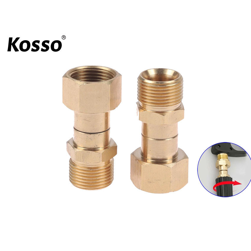 Kosso ข้อต่อทองเหลือง หมุน 360 องศา เกลียวด้านใน 22mm เปลี่ยนเกลียวด้านนอก 22mm #149