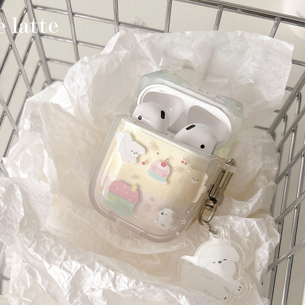 สําหรับ Airpods 4 Pro 2 กรณีการ์ตูนเค้กสุนัข Soft TPU รูปที่ 8