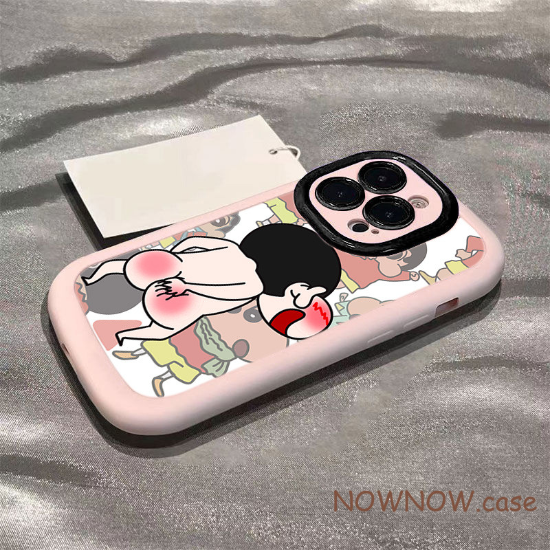 เข้ากันได้สําหรับiphone 15 14 13 12 11 Pro MAX X XR XS MAX 7 8 Plus SE 2020 INS Crayon Shin Chanรวมทุกอย่างป้องกันการตกเคสโทรศัพท์ปกอ่อน