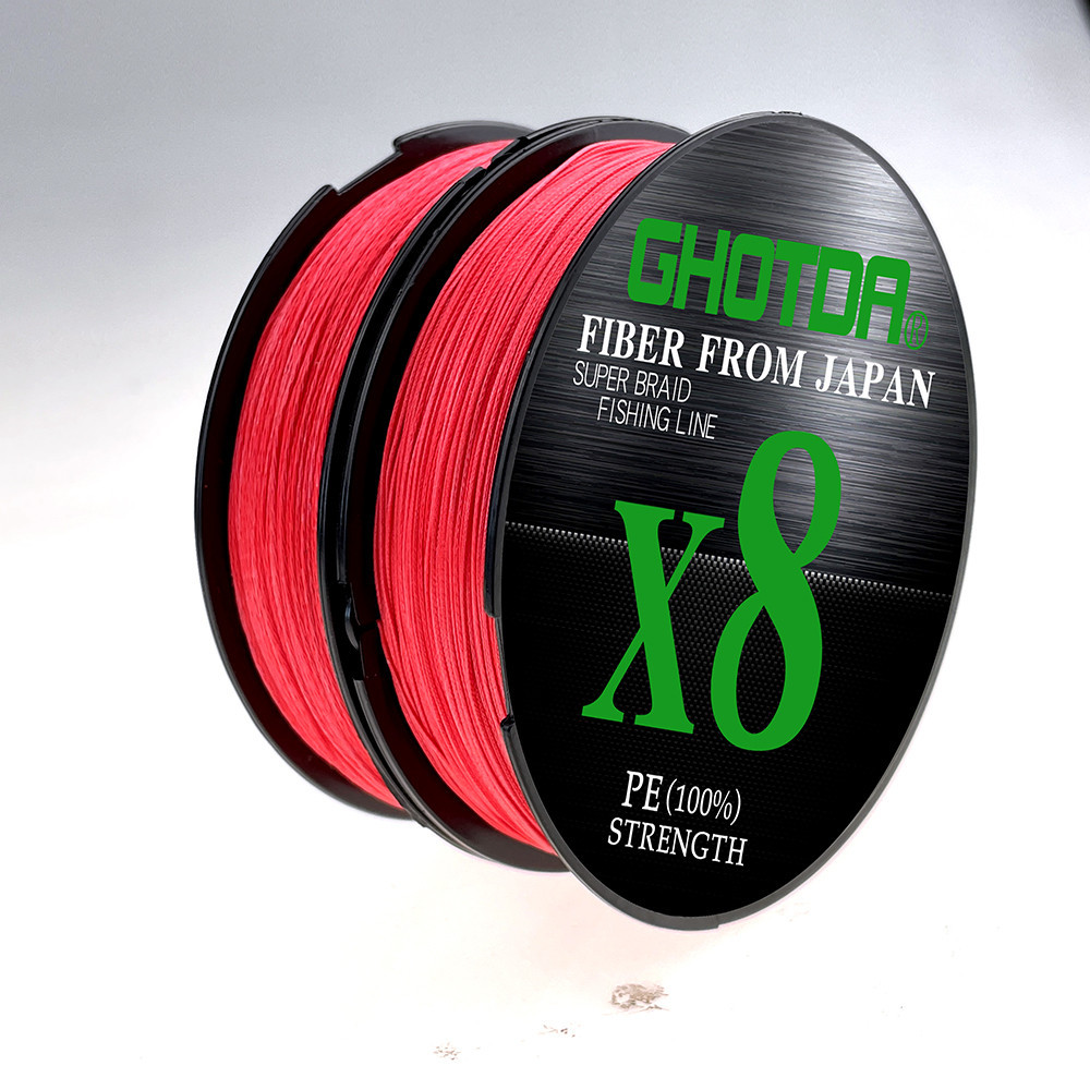 8x สายตกปลาถัก 100M 8 Strands ตกปลาสายหลักสีแดง/สีเขียวความแข็งแรงสูงและทนต่อการสึกหรอสาย PE สําหรับลวดตกปลาปลาคาร์พ
