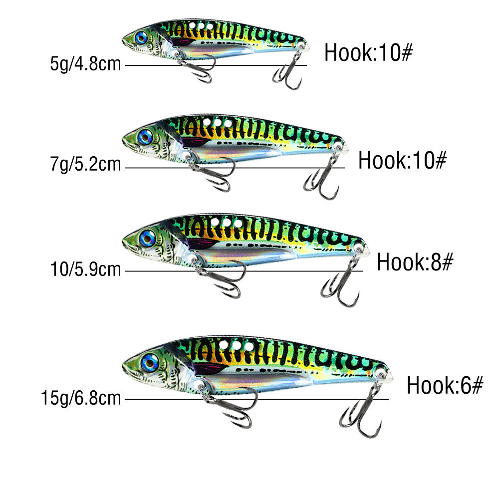 1pcs VIB Lure Spinner Balancer Sinking 5g/7g/10g/15g 3D รูปที่ 8