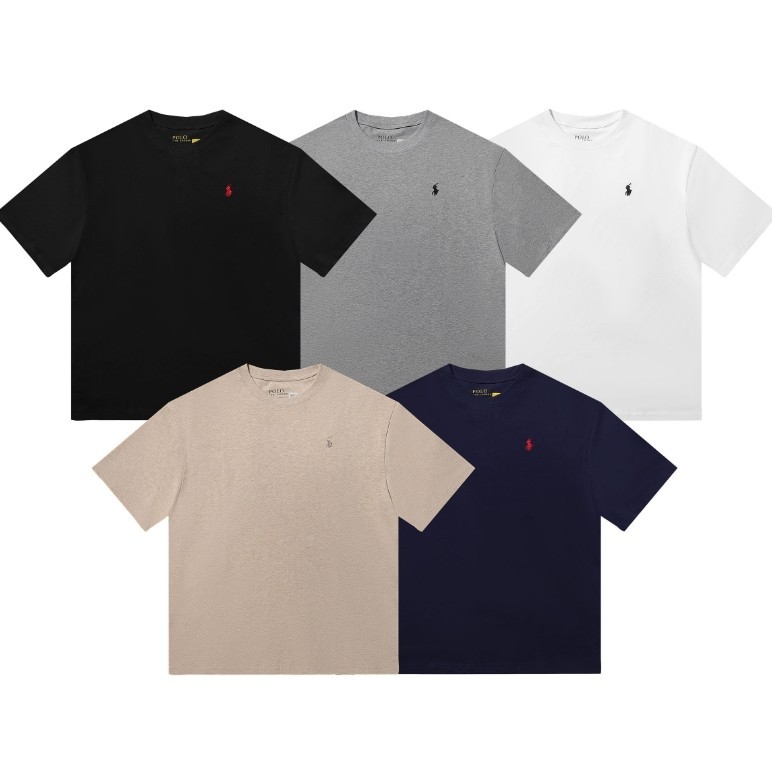 เสื้อยืดสําหรับผู้ชายปักม้าศึกคอกลมเสื้อยืดแขนสั้นหลวมผู้ผลิตขายส่งครึ่งแขนฤดูร้อน