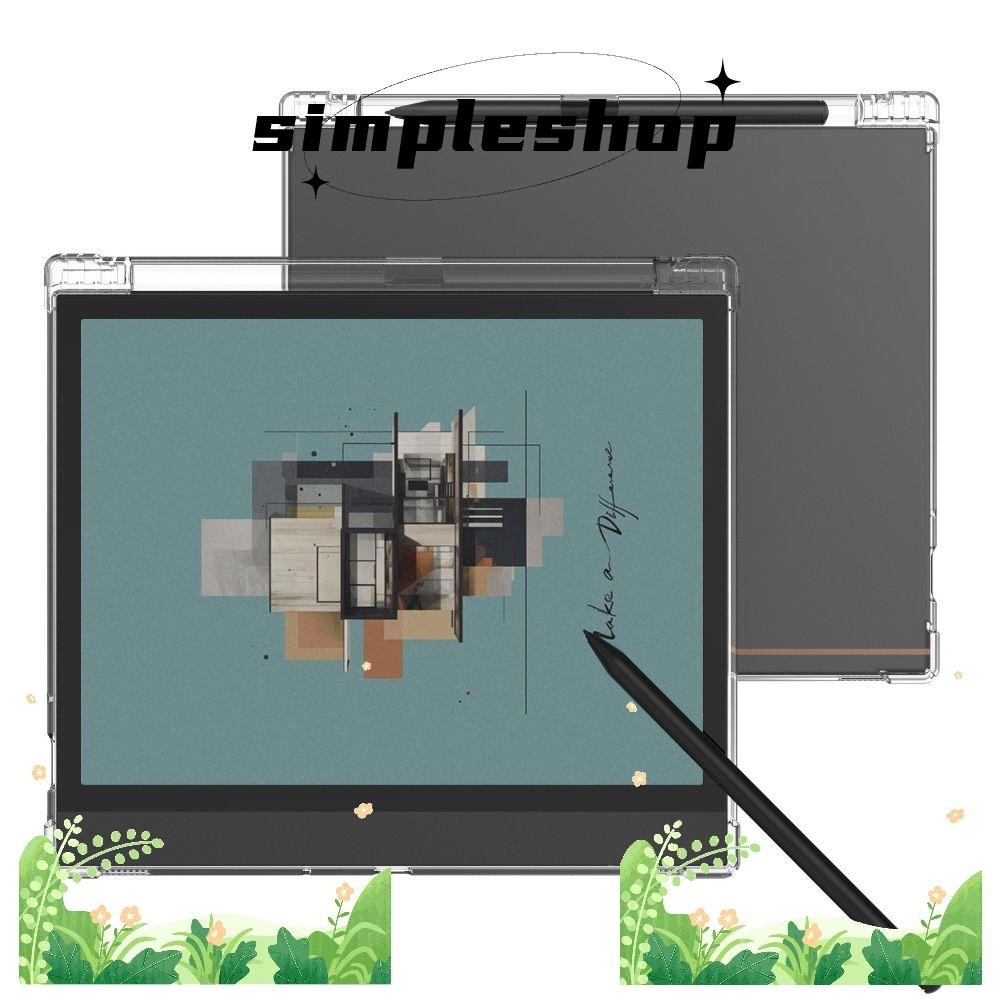 Simple ePaper Cover, พร้อมที่วางปากกาโปร่งใส E Ink Tablet, น้ําหนักเบา Ultra Thin Soft ถุงลมนิรภัยเก