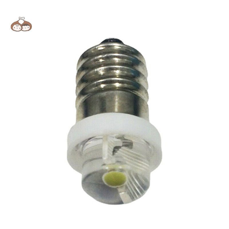 Bef 3/4.5/6V 0.5W หลอดไฟไฟฉาย 6000K สีขาว LED E10 ซ็อกเก็ตเปลี่ยนหลอดไฟ TH