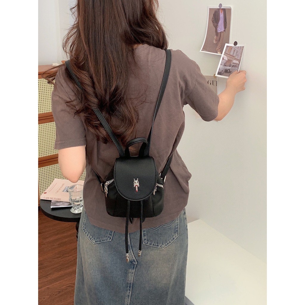 CH♥ Backpack/MINI Black Womens Small Backpack 6685