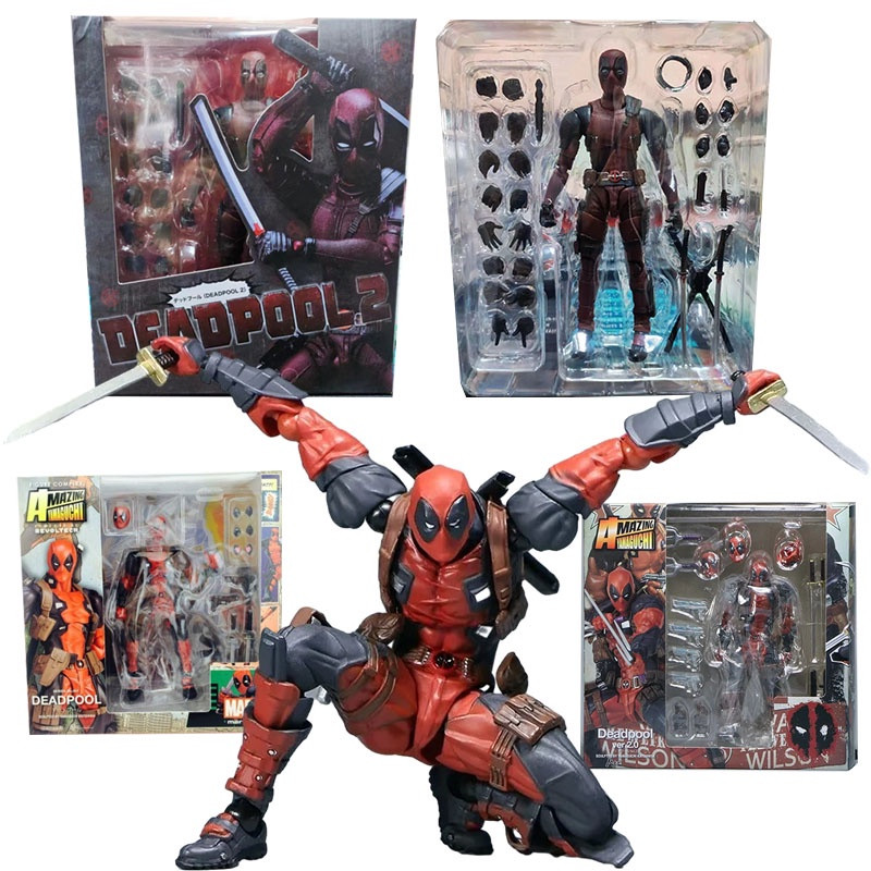 Revoltech Deadpool 2.0 ของเล่น Action Figure Shf 011EX Mafex Deadpool Marvel Legends Movable Joint รุ่น ราคา ถูกที่สุด ดีลบีเคเค แกลเลอรีภาพที่ 2