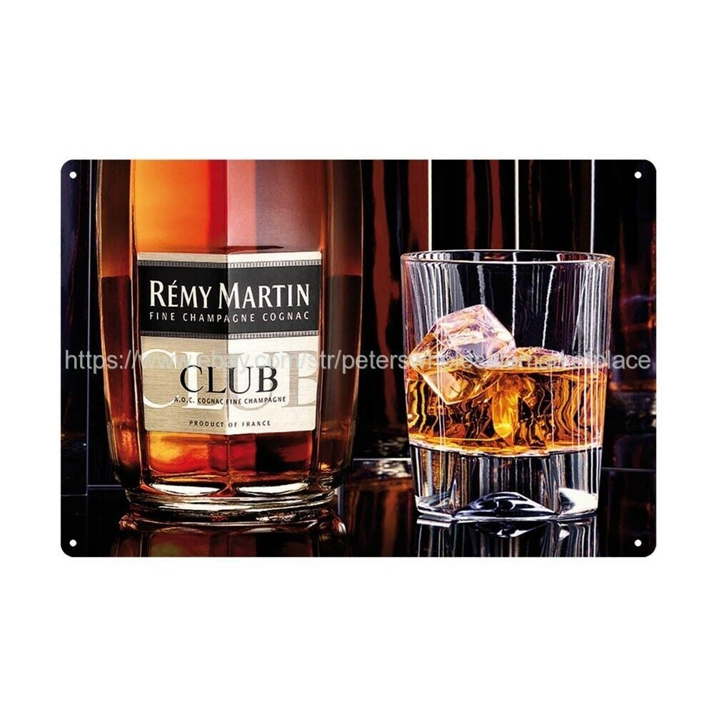 Man Cave Art Prints Remy Martin Champagne Cognac ป้ายดีบุกโลหะ 20 X 30 ซม.