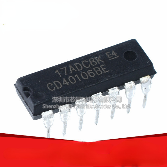 Cd40106 CD40106BE DIP-14 Logic Chip Inverter Chip IC In-Line ยี่ห้อใหม่พร้อมสต็อก 40106