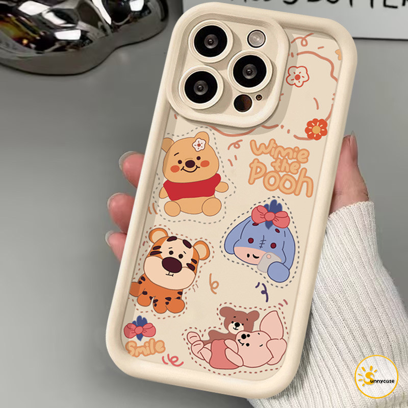 การ์ตูนน่ารักเสือหมีเคสนุ่มเข้ากันได้สำหรับ Realme C11 C53 C12 C51 C67 C25 C55 Note 6i C3 5i C20 C21 C15 50 7i C31 C17