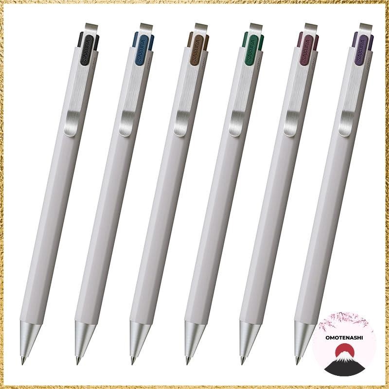 Sakura Color Gel Ink Ballpoint Pen Ball Sign iD 6-Color Set 0.4mm GBR204-6