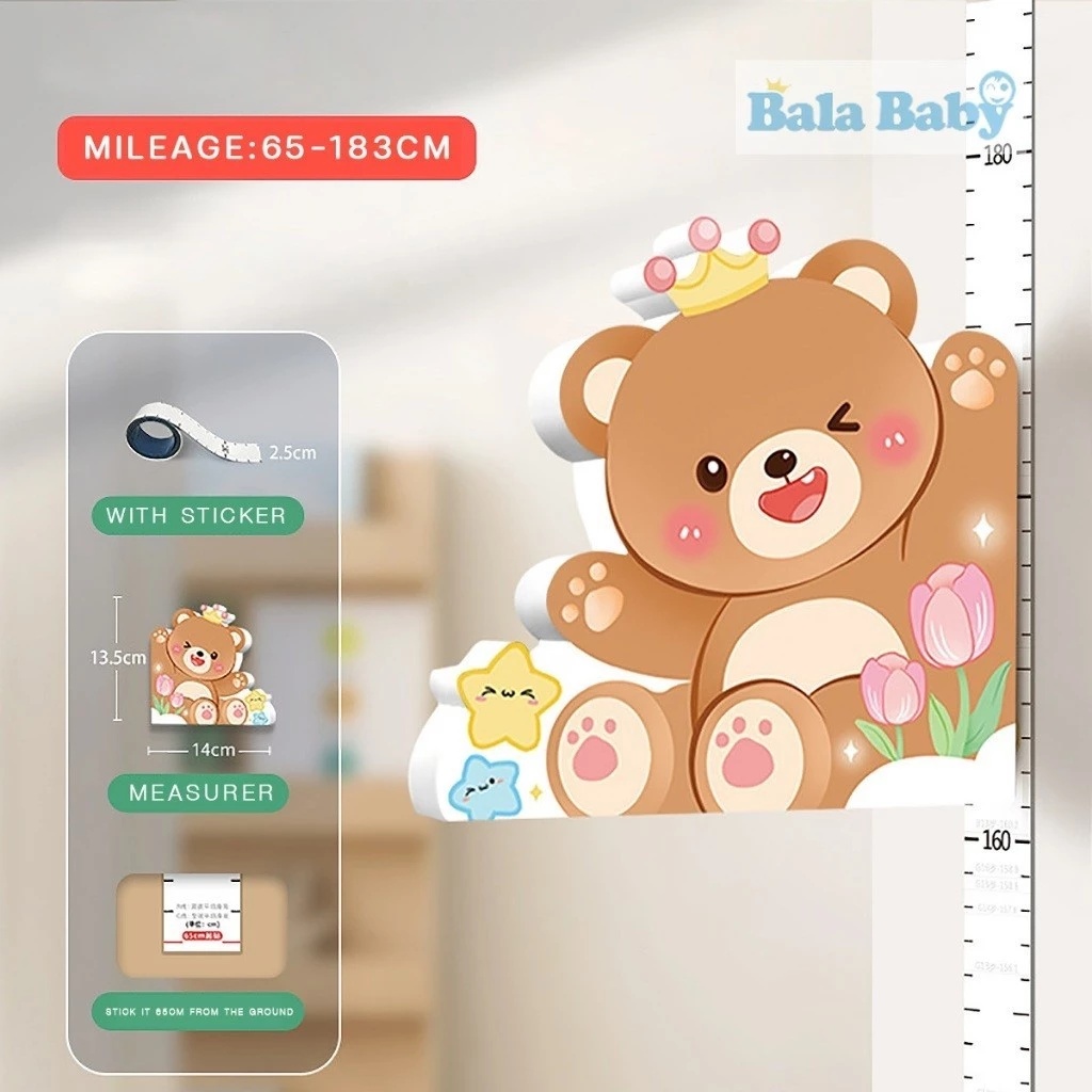 สติ๊กเกอร์วัดส่วนสูงแม่เหล็ก 3D สำหรับตกแต่งผนัง S05 thumbnail 6