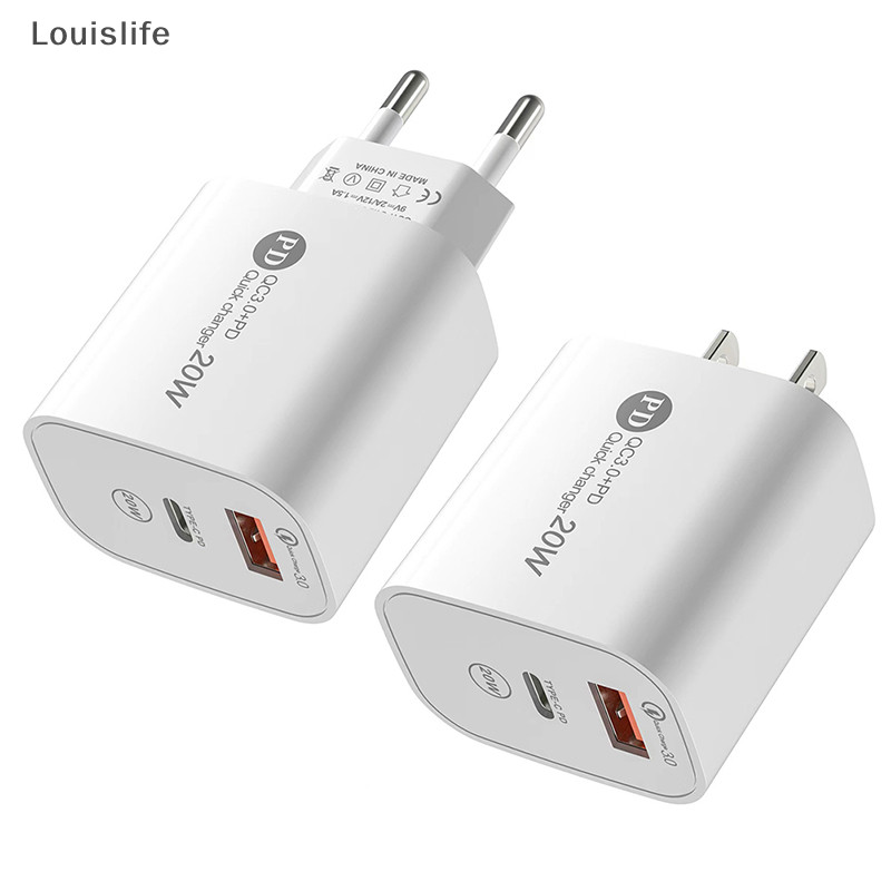 Llph PD 20W USB Charger Quick Charge 3.0 Fast Phone Charger Adapter Tyep-C สําหรับโทรศัพท์ LLP