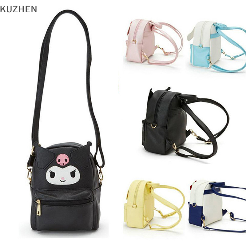 [FunnyHouse] Miniso Kawali Hellokitty Melody Kitty Kuromi Cinnamorol อะนิเมะแฟชั่นกระเป๋าเป้สะพายหลังความงามกระเป๋าเดินทางโรงเรียนกระเป๋าสาวของเล่นสต็อกใหม่
