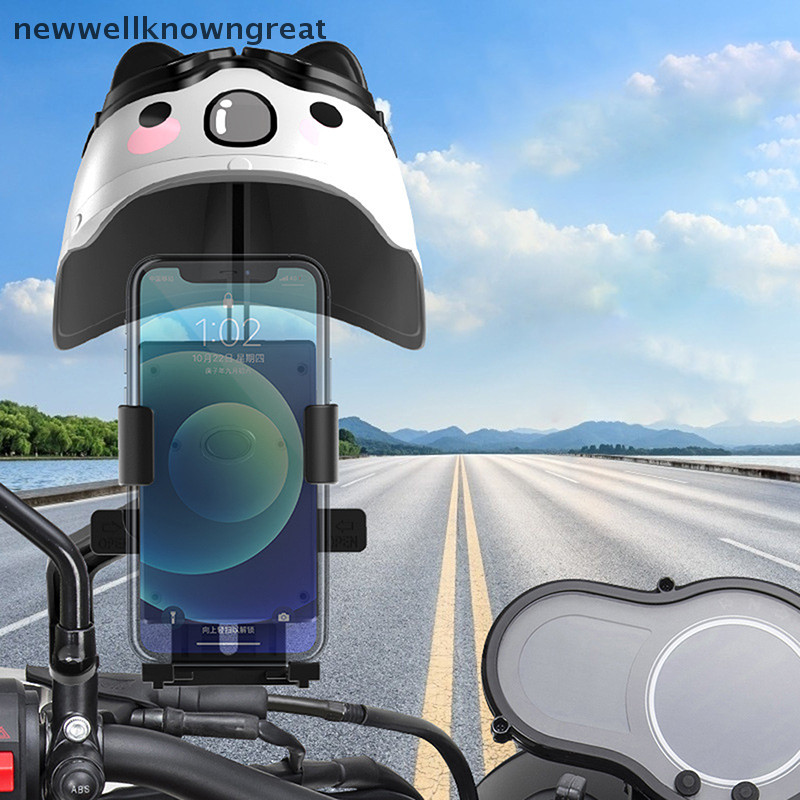 Newwellknowngreat ใหม่มอเตอร์ไซด์ขนาดเล็กกันฝนที่วางหมวกกันน็อคโทรศัพท์มือถือแบบพกพามินิร่มกันแดดดวงอาทิตย์โทรศัพท์ CAD