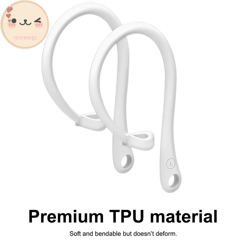 Chee 1 คู่ Earpods หูตะขอหูฟัง Anti Fall Anti-slip หูฟังอุปกรณ์เสริมนุ่มและสบายหูฟังสําหรับ Airpods Pro 3 EN