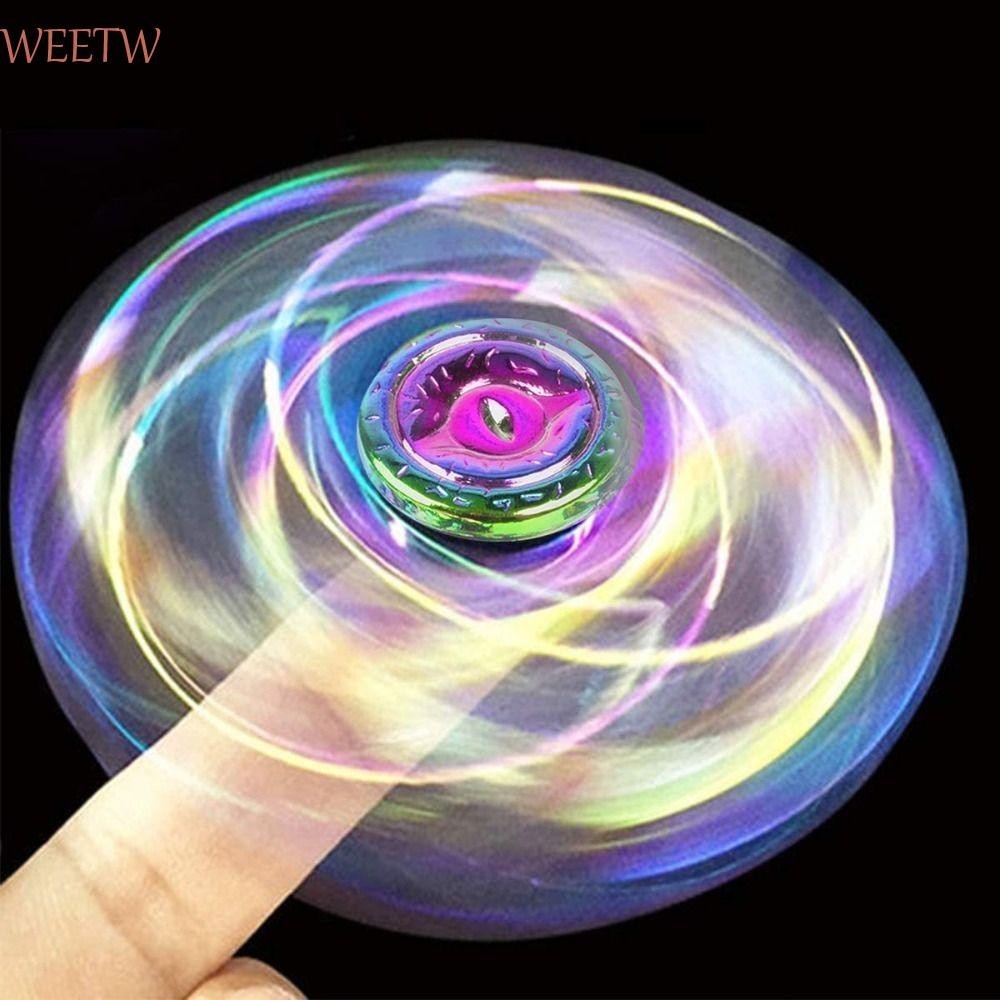 Weekw สปินเนอร์มือ, ปีกมังกรโลหะผสมโลหะ Rainbow Finger Spinner, Self-หล่อลื่นแบริ่ง Anti-Angiety ปลายนิ้ว Gyro ของขวัญวันเกิด