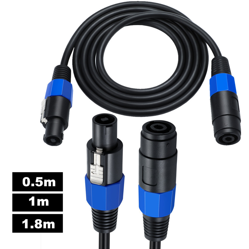 Speakon Extension Audio Cable 0.5M 1.8M, Speakon Male to Female Cable, 18AWG For DJ PA Stage Loudspe