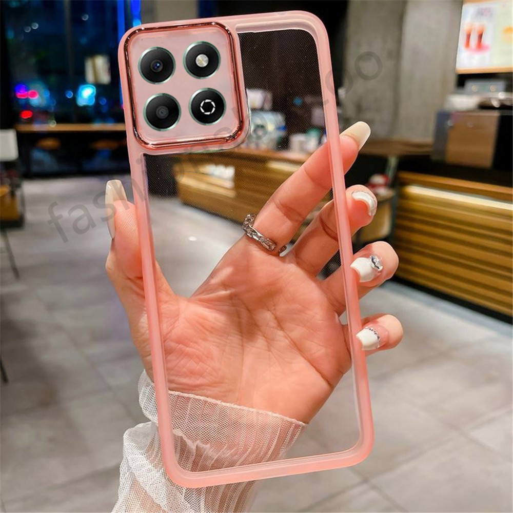 ปลอกสําหรับ Huawei Honor 200 Smart pro Lite 200Smart Honor200Smart Honor200pro Honor200Lite เคสโทรศัพท์ชุบสี่เหลี่ยมแฟชั่นคู่ซิลิโคนอ่อนนุ่มกล้องเลนส์กันกระแทกปกหลัง