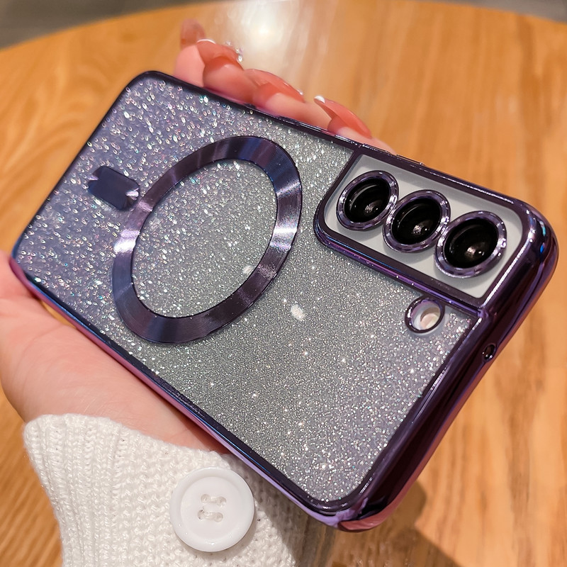 SAMSUNG เคสแม่เหล็กสําหรับsamsung Galaxy S21 S20 Fe S23 S22 Ultra PlusสําหรับGradient Glitter Cover Note20 Note10 S21FE