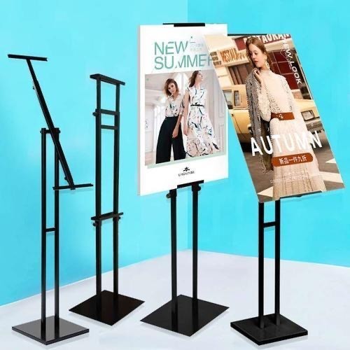 Billboard / price tag stand ขาตั้งป้ายโฆษณา ขาตั้งป้ายราคา ขาตั้งวาดรูป ขาตั้งรูปภาพ สีดำ Matte ใช้ได้ทุกที่