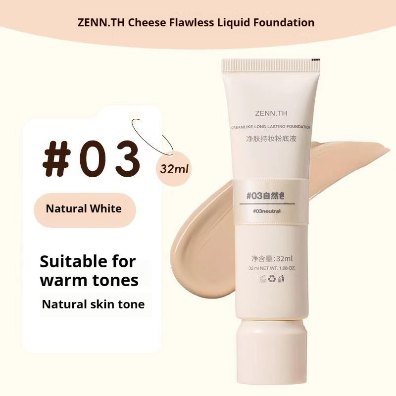มอยเจอร์ไรเซอร์ติดทนนาน Zenn.th Liquid Non-strupping เหมาะสําหรับ Non-patchy คอนซีลเลอร์ Foundation 