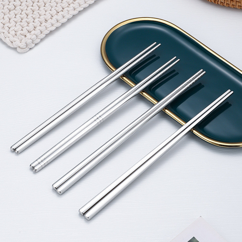 YTL ตะเกียบสแตนเลส เกรด 304 สีทองไทเทเนียม คุณภาพสูง สไตล์เกาหลี - รูปที่ 7