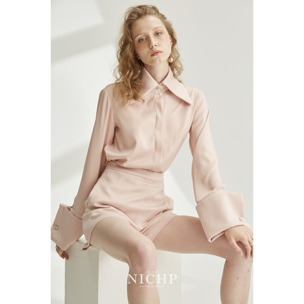 NICHp : IRENE TOP เสื้อเชิ้ต เสื้อเชิ้ตแขนยาว เสื้อทำงาน ใส่สบาย