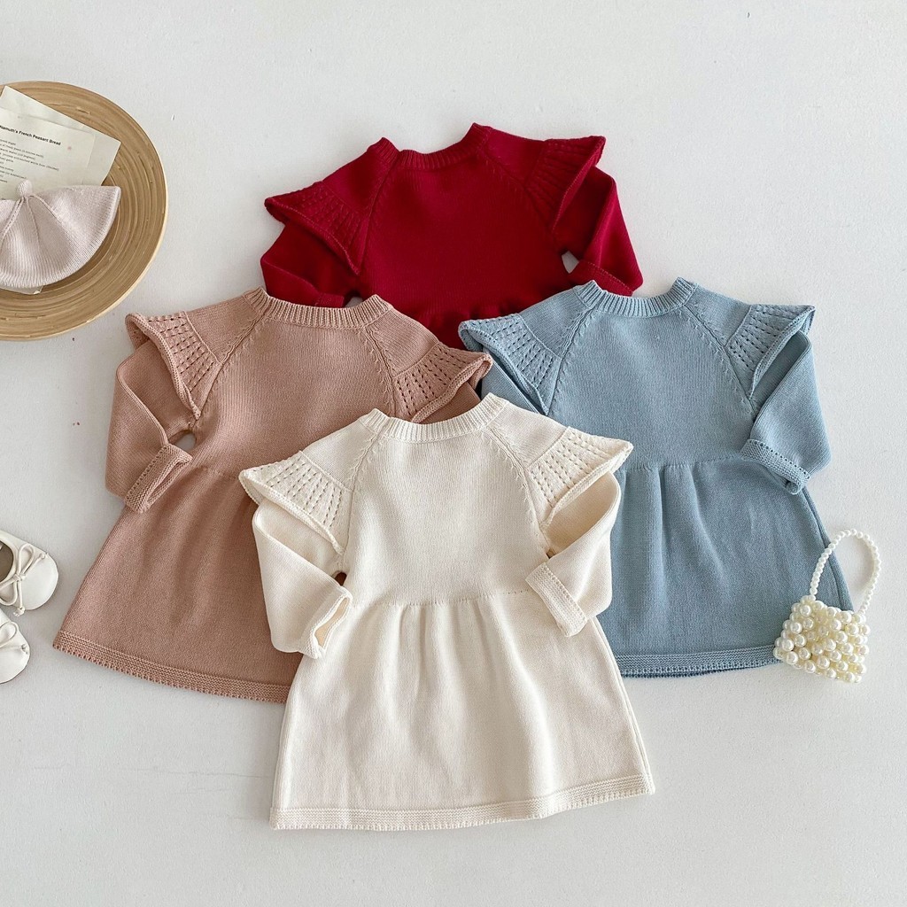 เด็กเสื้อผ้า1-8ปีเด็กสาวถักชุดแฟชั่นฤดูใบไม้ร่วงฤดูหนาวสาวเสื้อกันหนาวชุดเจ้าหญิง 2ฯลฯ