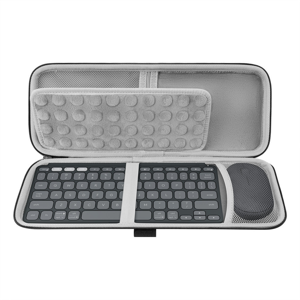 Geekria Hard Case Replacement สําหรับ Logitech Keys to Go 2 คีย์บอร์ดและเมาส์ Combo Case กระเป๋าเดิน