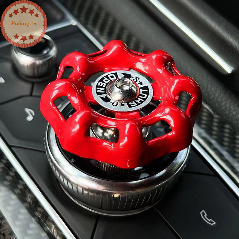 Pufang รถโรตารีลูกบิดตกแต่งโลหะวาล์ว Handwheel ยานยนต์อุปกรณ์เสริมภายในสําหรับควบคุม Knob Gear Shift Knob ปุ่มสติกเกอร์ TH