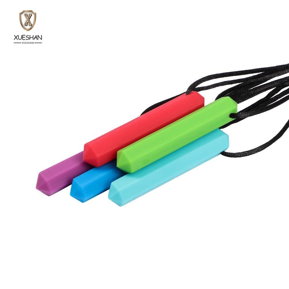 Xueshan สร้อยคอยางกัดเด็กการงอกของฟัน ADHD กัดป้องกันการออทิสติกการงอกของฟันของเล่น