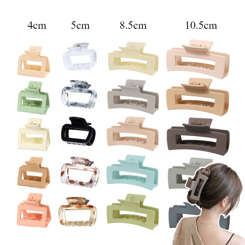 โจโจ้ โกโก้ กิ๊บติดผมฝ้าขนาดใหญ่รูปสี่เหลี่ยมผืนผ้าสําหรับผู้หญิงสไตล์เกาหลีย้อน