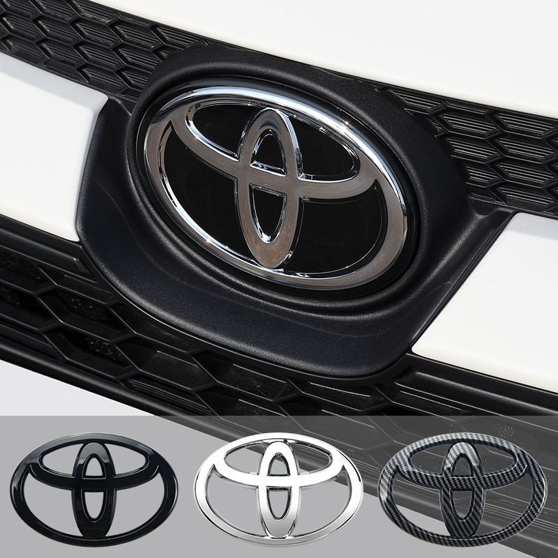 Xm 3D ABS รถกระจังหน้าสติกเกอร์โลโก้สําหรับ Toyota RAV4 Camry Corolla Levin Yaris Reiz Vios Highlander CHR Avalon อุปกรณ์เสริม