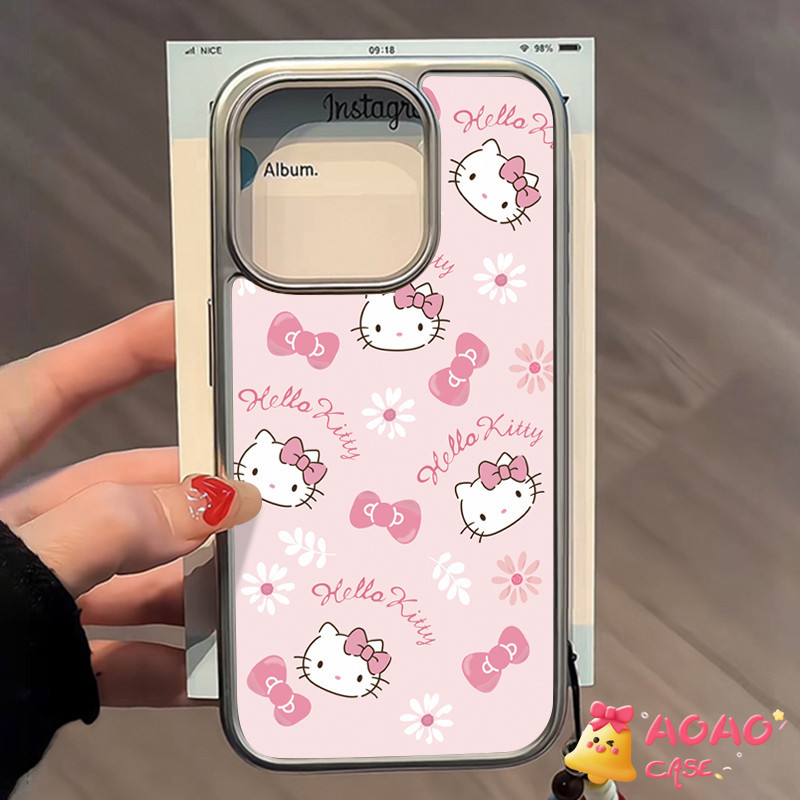 การ์ตูนน่ารัก เฮลโลคิต ดอกไม้นุ่ม เคสIPhone 7Plus 11 13 14 12 15 Pro Max XR 7 8 Plus 14Plus X XS MAX SE 2020