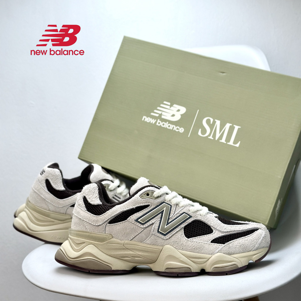 NB New Balance 9060 Linen Black Coffee คอลเลคชั่น Vintage Hundred Daddy Breeze รองเท้ากีฬาลำลอง