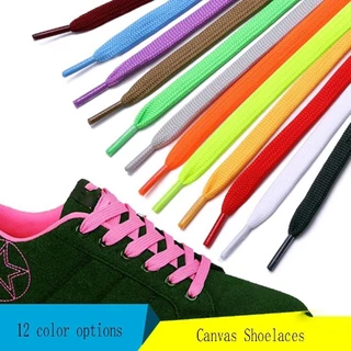 [การจัดส่งสินค้าในคลังสินค้าในประเทศ]1 คู่ 80/100/120/140/150/180 ซม.รองเท้าลูกไม้แบนเชือกผูกรองเท้าผ้าใบ Shoestrings ยอดนิยม Casual Shoelaces