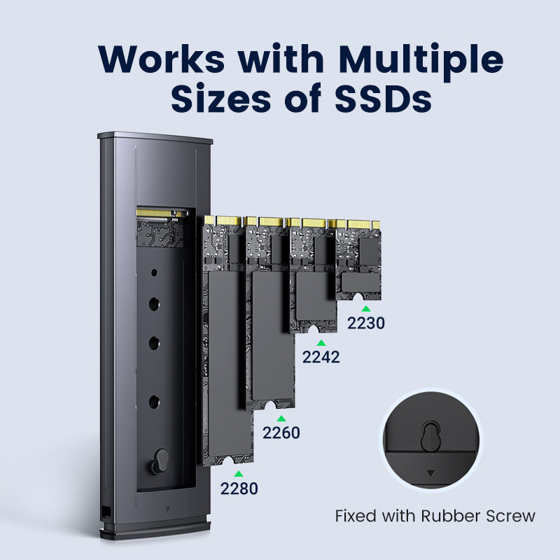 UGREEN รุ่น 15512 ที่ใส่ ssd m.2 แบบพกพา 10Gbps M.2 NVMe PCIe SSD Enclosure Case USB 3.2 Gen2 - รูปที่ 2
