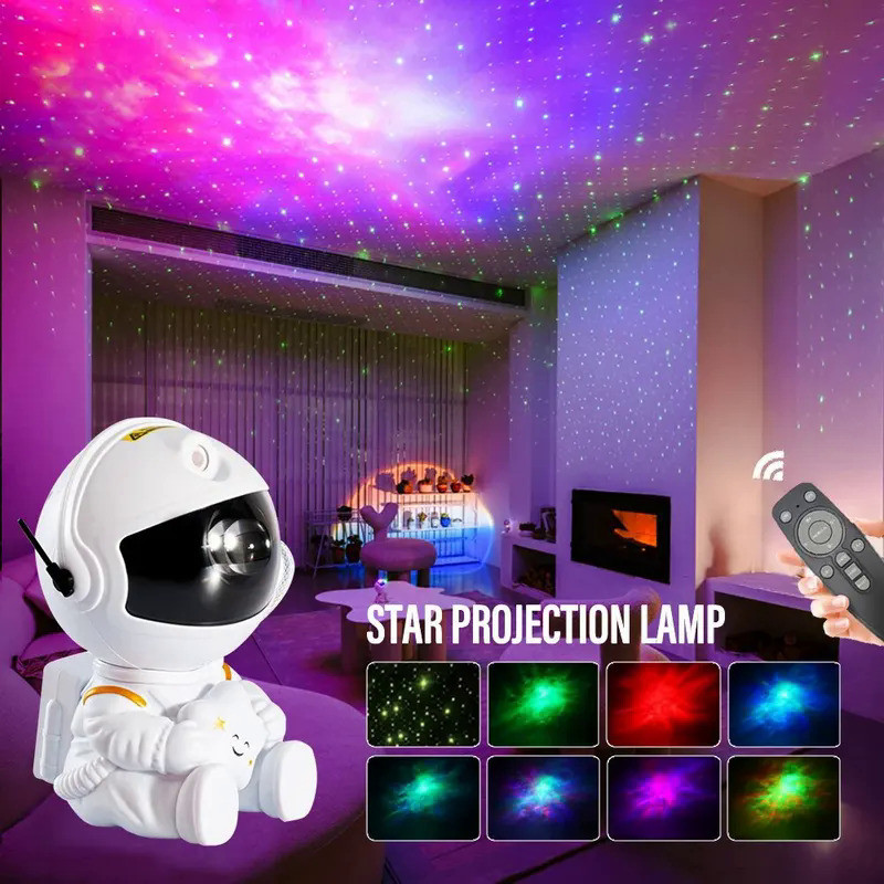 Galaxy Projector Astronaut Nebula Projector with Remote Night Light for Adults, Children's Playroom/