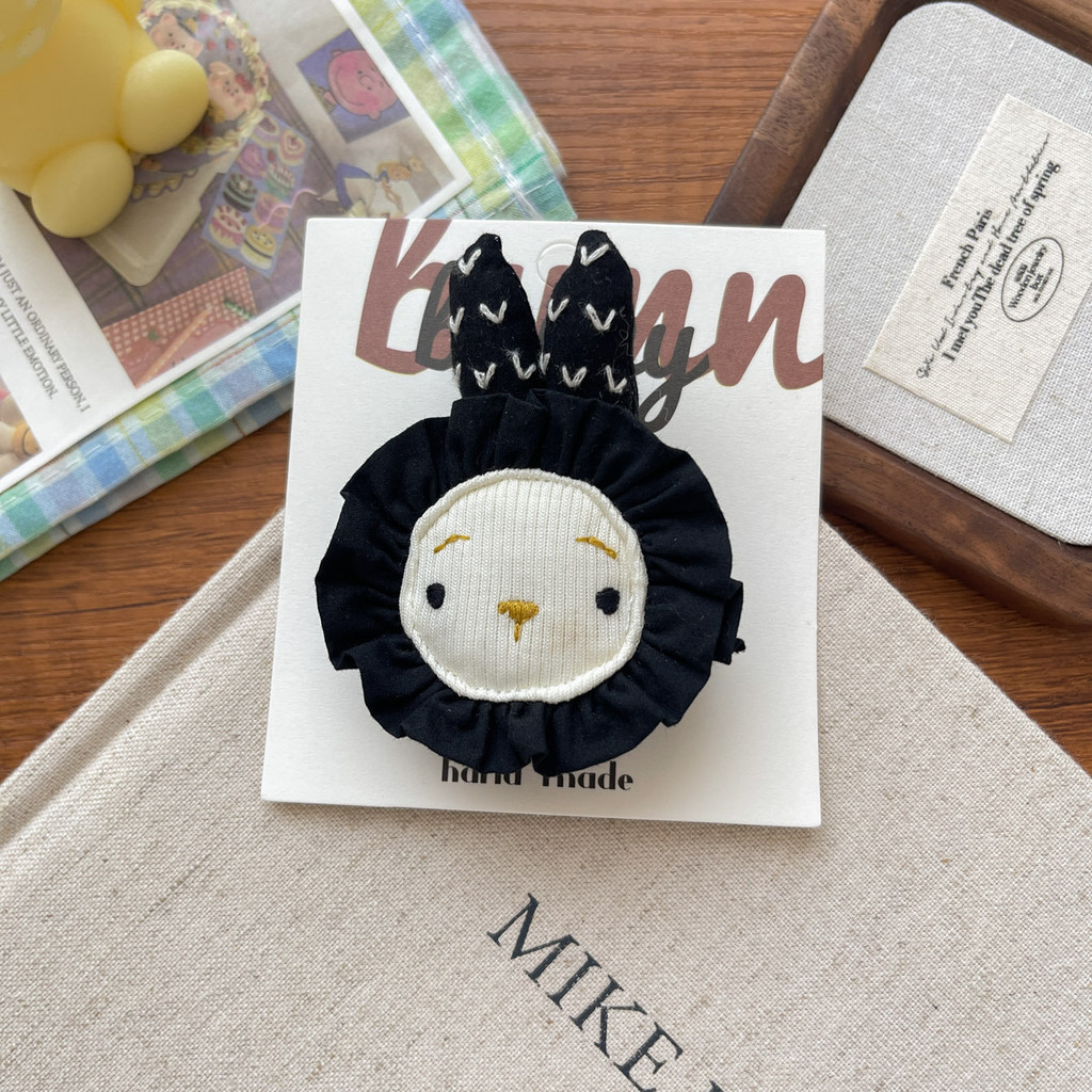 [โปรโมชั่น] เกาหลีน่ารักผ้าฝ้าย-เติมทําด้วยมือการ์ตูนสัตว์เด็กกิ๊บสไตล์ใหม่หวานหมีน้อยกระต่ายสาวอุปกรณ์ผมกิ๊บ - รูปที่ 7