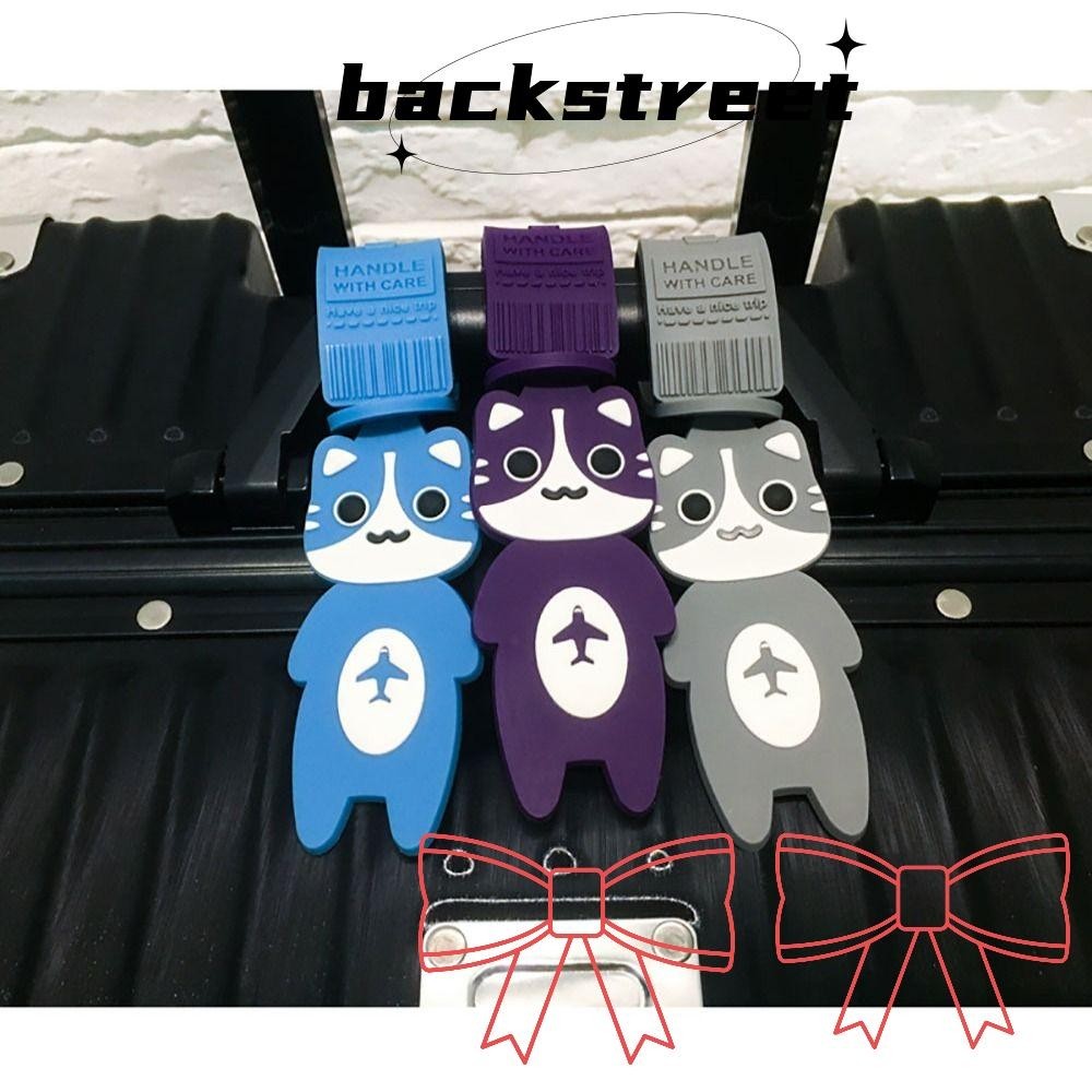 Backstagereat Travelกระเป๋าเดินทาง Tag, Cartoon Travel Accessories ป้ายห้อยกระเป๋า, Creative PVC