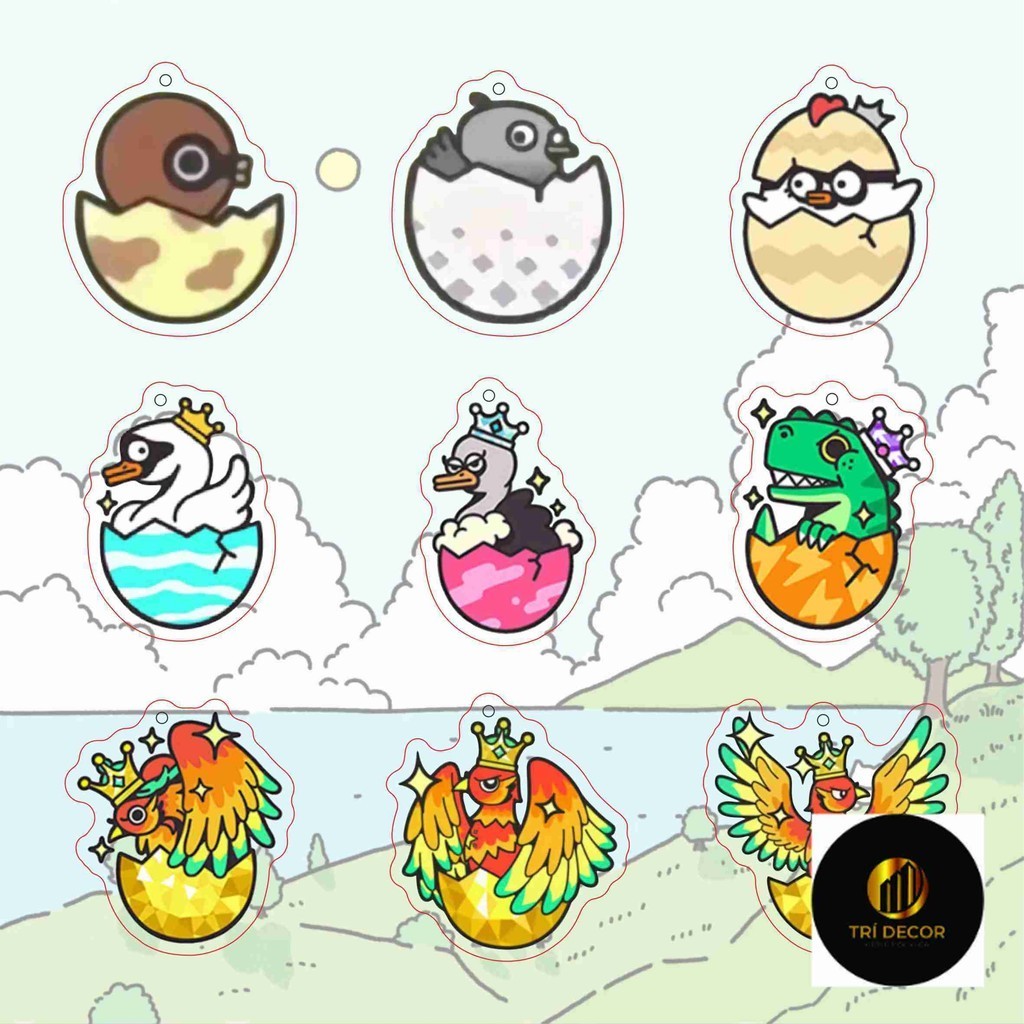 Eggboy Party Level Invincible Phoenix Peak Egg Dinosaur Egg Keychain Game Peripheral Creative Study 