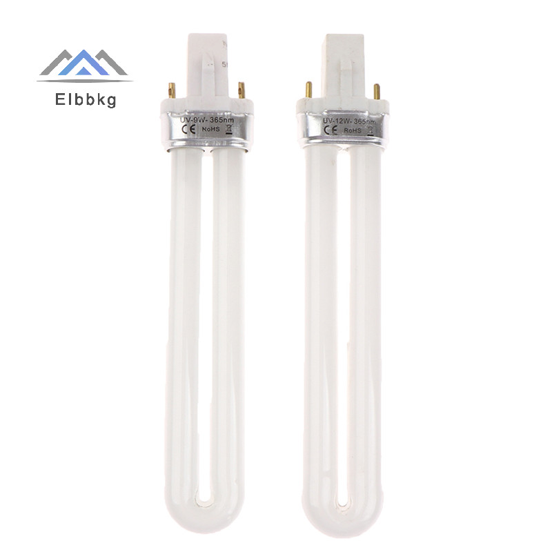 Eibbkg 9 W/12 W U-Shape UV หลอดไฟสําหรับ LED เจลเครื่องเล็บ Curing โคมไฟเครื่องเป่าขาย