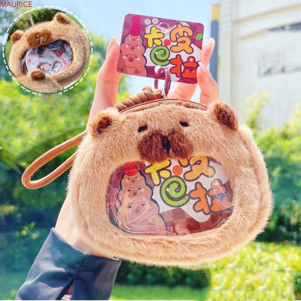 Maurice Capybara Zero Wallet, PVC Capybara Plush Purse, Storage Bag ...