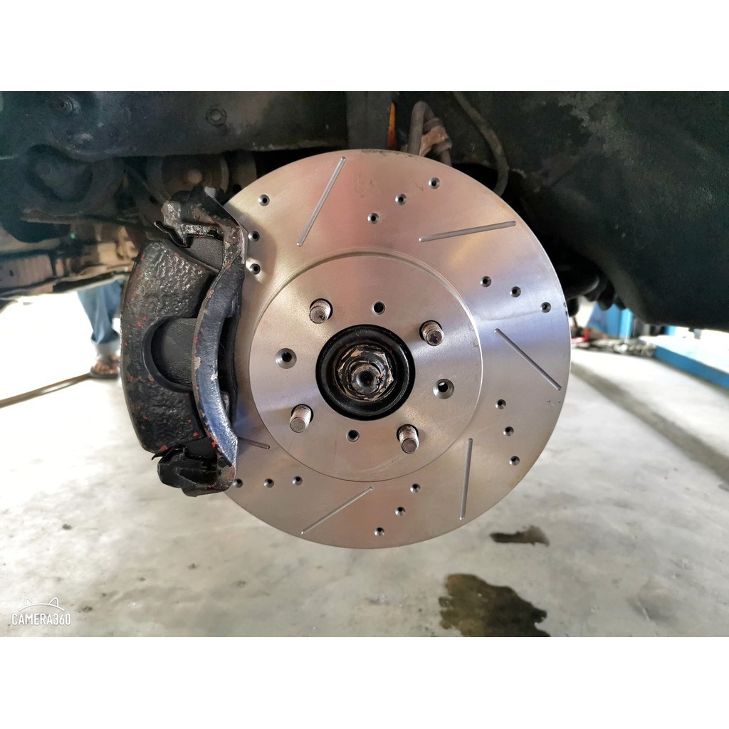 runstop จานเบรค ขนาดเดิม MIRAGE ATTRAGE ปี 08-13 14-22คู่หน้า SLOT STD ขนาด 229 252 mm. brake disc high carbon รันสต๊อป