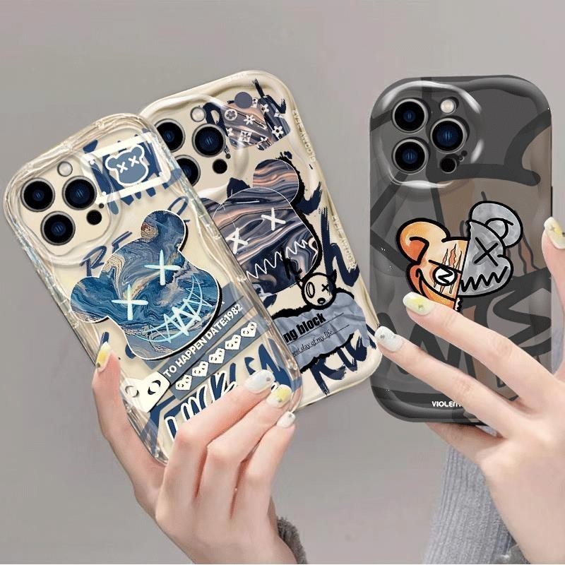 หมีตลกรุนแรงกันกระแทกสําหรับredmi note 13 12 11 10 9 PRO 4G 11S K30 K40 K50 K60 ULTRA K70 K40S K60E K70E 9T A3 13C 5Gกรณี
